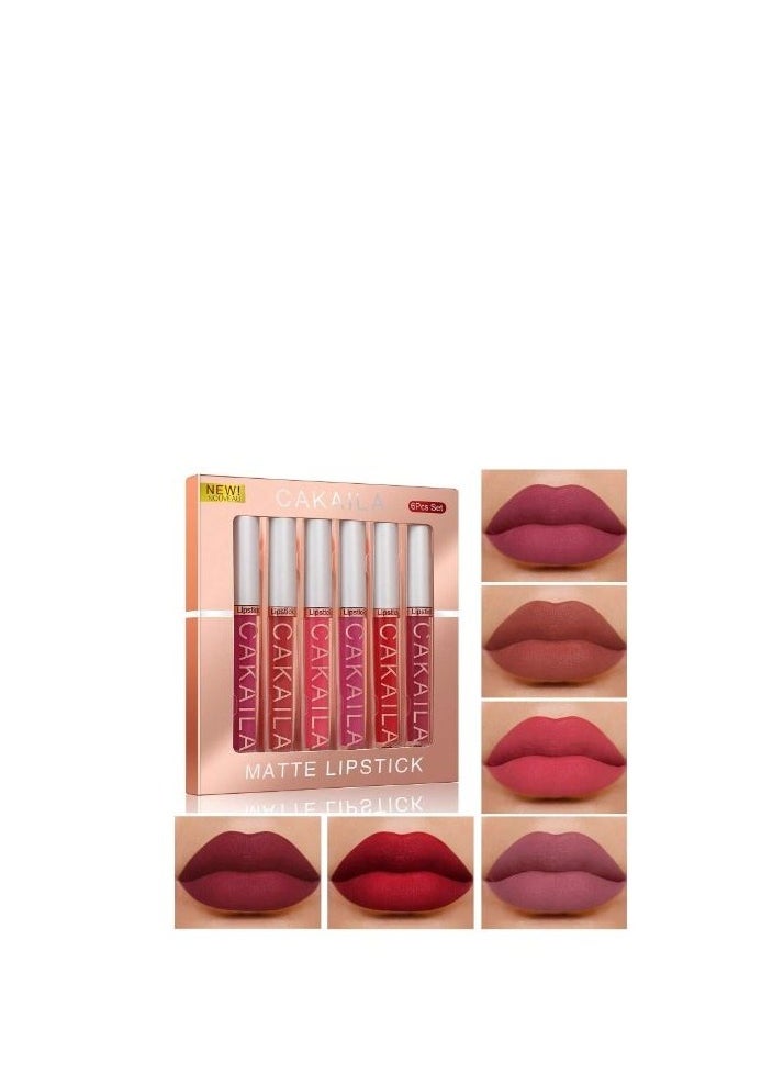 CAKAILA Set, 6Pcs Long-Lasting  Waterproof Liquid Lipstick CAKAILA  - Image 2