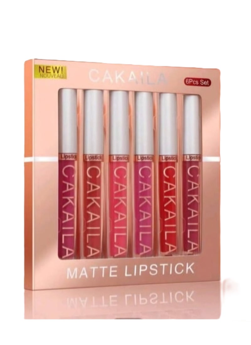 CAKAILA Set, 6Pcs Long-Lasting  Waterproof Liquid Lipstick CAKAILA  - Image 1