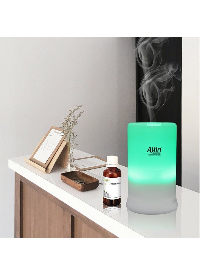 Allin Exporters - Allin Exporters DT-2109 Aromatherapy Diffuser Essential Oil 4 in 1 to Purify, Ionize, Humidify & Spread Aroma Ultrasonic Humidifier with Timer Cool Mist with 7 Color Changing LED Lights (100ml) - Image 1