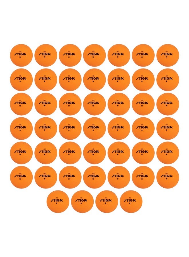 Stiga Ping Pong Balls - 46Pk Orange 1-Star Table Tennis Balls, Official Size 40Mm Abs Balls, Ultimate Durability For Indoor/Outdoor Ping Pong Tables - Image 1