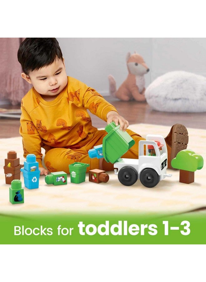 Mega Brands Mega BLOKS Fisher-Price Toddler Building Blocks, Green Town Sort & Recycle Squad with 15 Pieces, 2 Figures, Toy Gift Ideas for Kids - Image 2