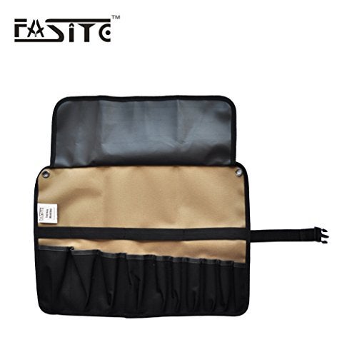 FASITE Roll Tool Pouch Rolling Tool Hanging Bag Multi Pockets Organizer PTN055, Dark Yellow - Image 4