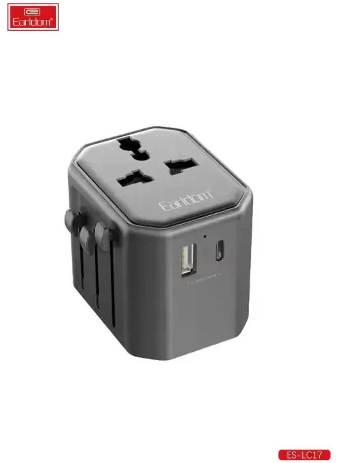 Earldom Earldom LC17 1World International Travel Adapter 2.4A Fast Charging Output  - Image 1