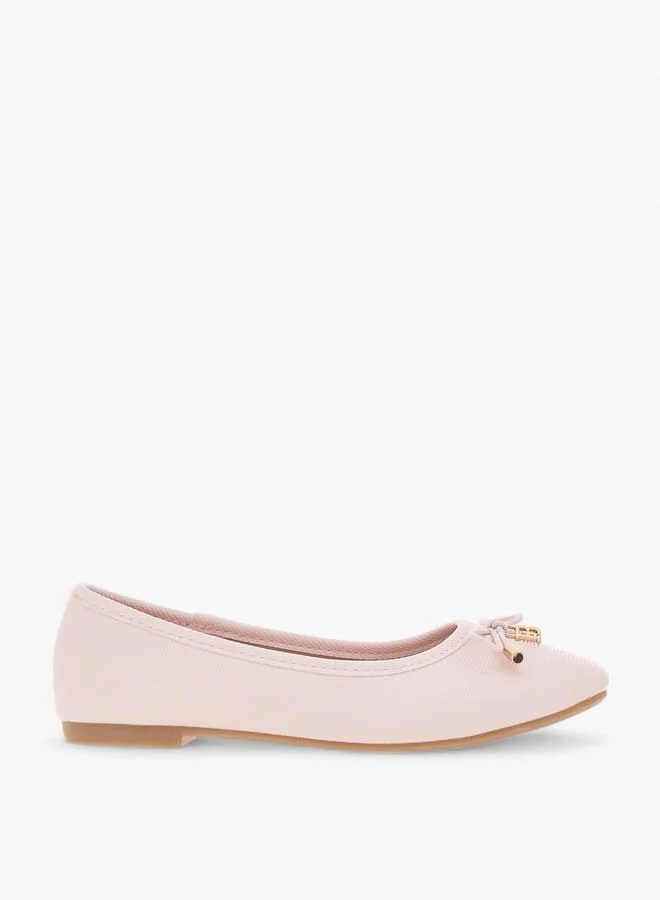 Flora Bella By Shoexpress Girls Bow Accent Ballerina Shoes