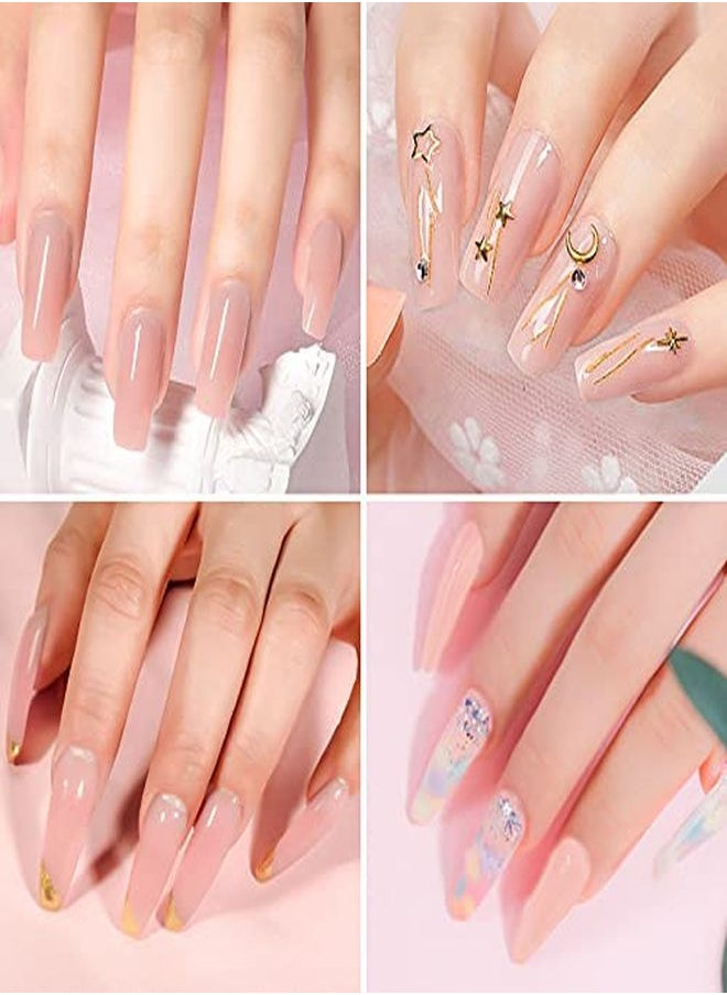 Rosalind - 60Ml Soft Pink Poly Extension Gel Pale Poly Nail Gel Of Nail Art Decoration Acrylic Extension Nail Gel Easy To Diy Use At Home Only Uv Lamp - Image 1