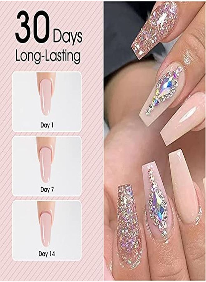 Rosalind - 60Ml Soft Pink Poly Extension Gel Pale Poly Nail Gel Of Nail Art Decoration Acrylic Extension Nail Gel Easy To Diy Use At Home Only Uv Lamp - Image 1