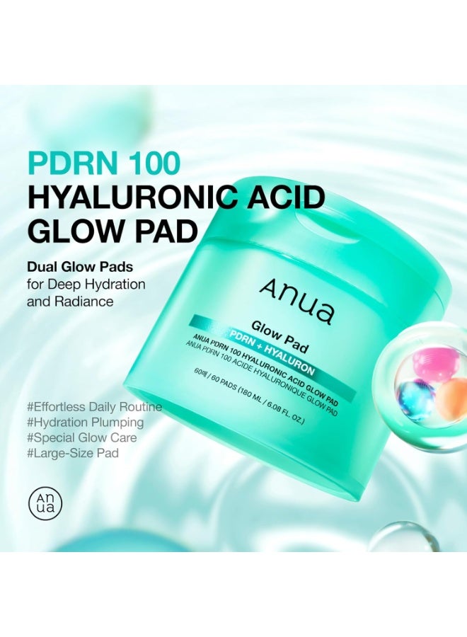 Anua Wonder PDRN 100 Hyaluronic Acid Glow Pad, Glow-Plumping Korean Face Care for Daily Skincare & Makeup Prep, Dual-Sided TonerPad for Radiant Skin & Deep Hydration (180ml, 60 Pads) - Image 2