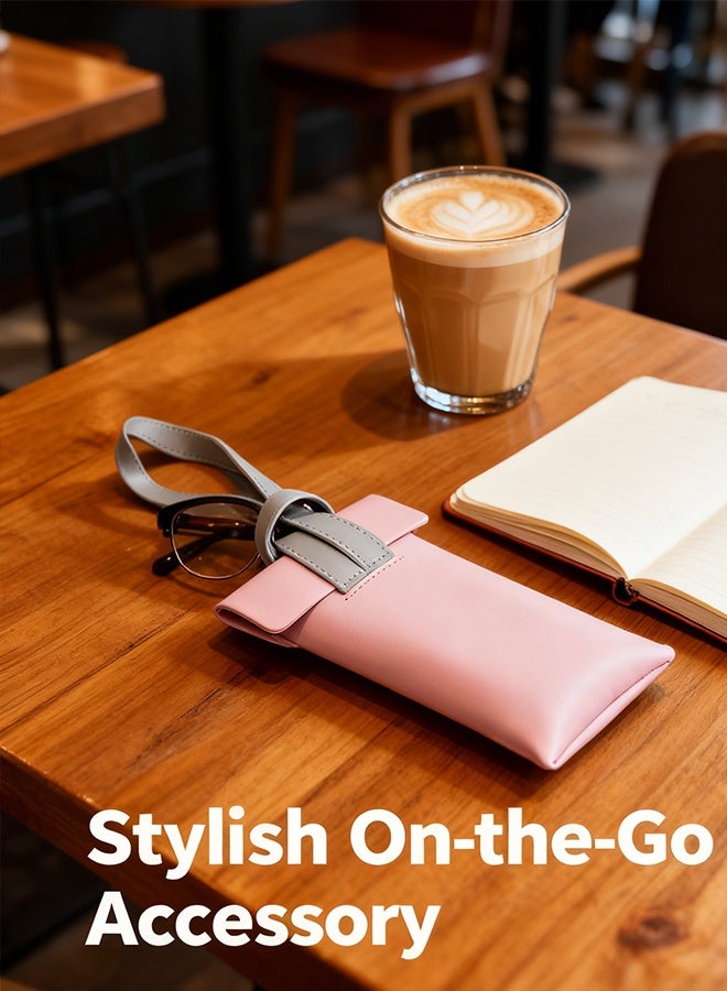 2PCS Light Soft Eyeglass Case, Leather Sunglasses Pouch, Portable and Stylish Glasses Holder for Men and Women - Image 3