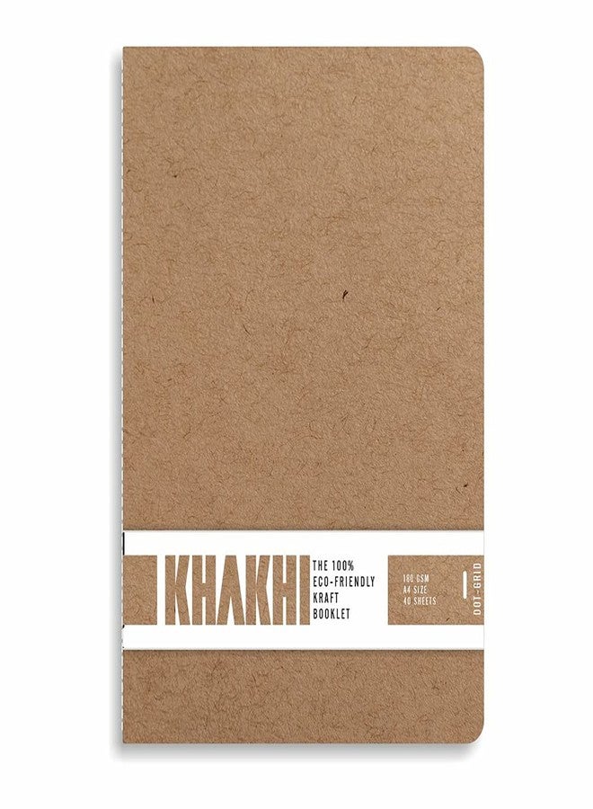 Anupam Khakhi Booklet Sketbook - 100% Recycled Khaki toned Dotted Grid Page - Acid Free - 150 GSM - 40 Pages (A4) - Image 1
