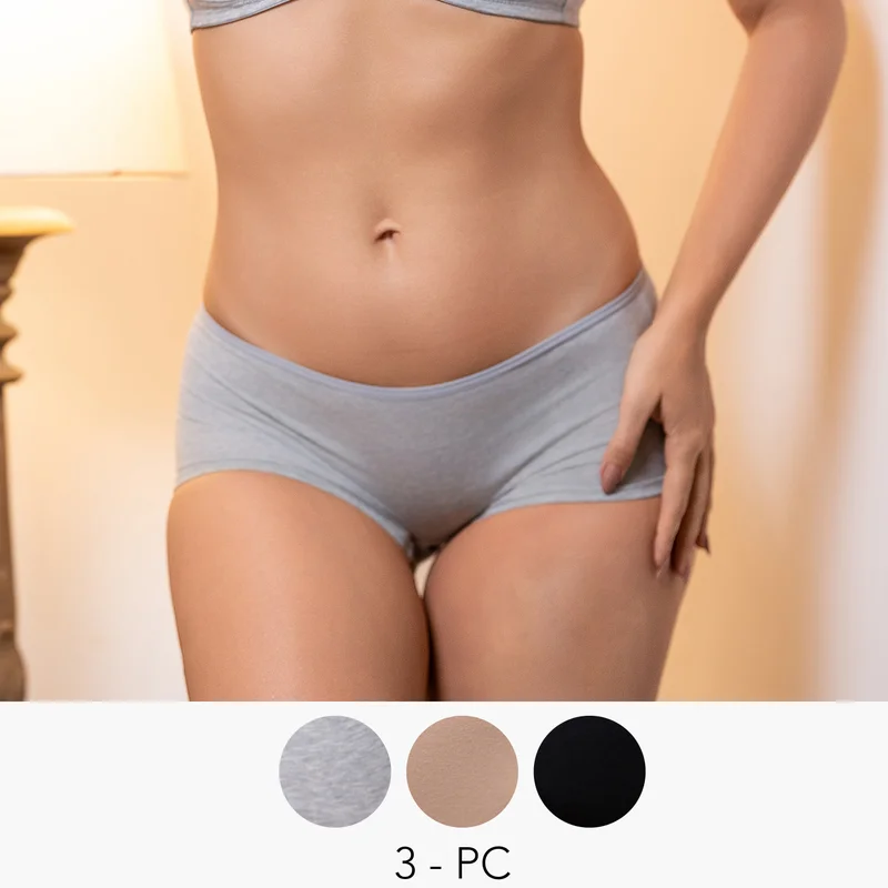 Aadaraya Set of 3 - Aadaraya Boyshorts Cotton