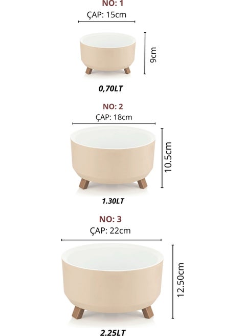 Nandy Home طقم أواني زهور من 3 قطع موديل تريبو  - Image 4