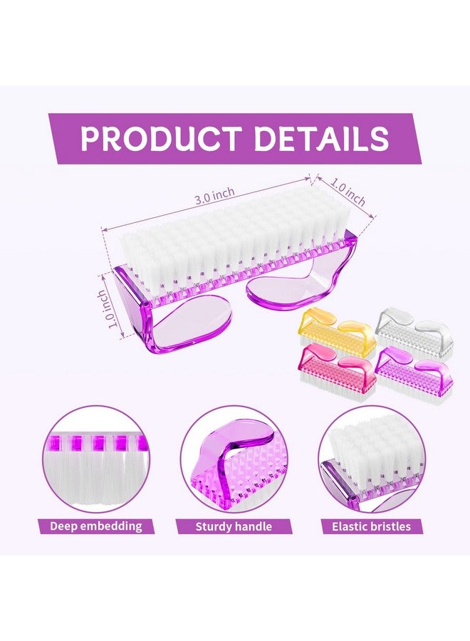 SQULIGT SQULIGT Nail Brushes for Cleaning Fingernails, Handle Grip Nail Scrubber Brush, Manicure Tools Scrub Brushes Kit, Toenail Brush To Clean Under Nails Pedicure Foot Small Brush Women Men (8 Pack) - Image 3