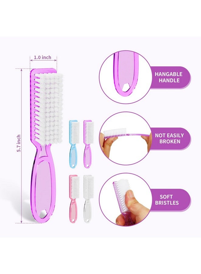 SQULIGT SQULIGT Nail Brushes for Cleaning Fingernails, Handle Grip Nail Scrubber Brush, Manicure Tools Scrub Brushes Kit, Toenail Brush To Clean Under Nails Pedicure Foot Small Brush Women Men (8 Pack) - Image 2