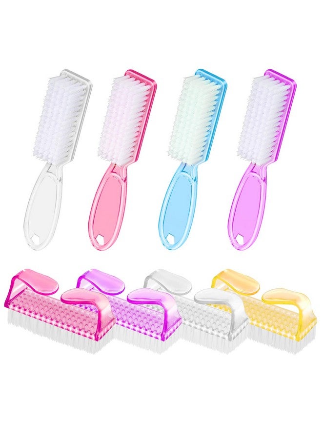 SQULIGT SQULIGT Nail Brushes for Cleaning Fingernails, Handle Grip Nail Scrubber Brush, Manicure Tools Scrub Brushes Kit, Toenail Brush To Clean Under Nails Pedicure Foot Small Brush Women Men (8 Pack) - Image 1