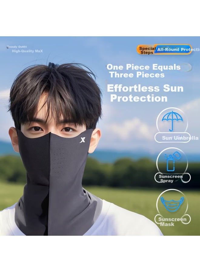 Xtep Sun Protection Cycling Face Mask Hanging Ear Neck Guard Mask Face Bikini Men Women Ice Silk Sunscreen Uv Protection 3D Sunshade - Image 5