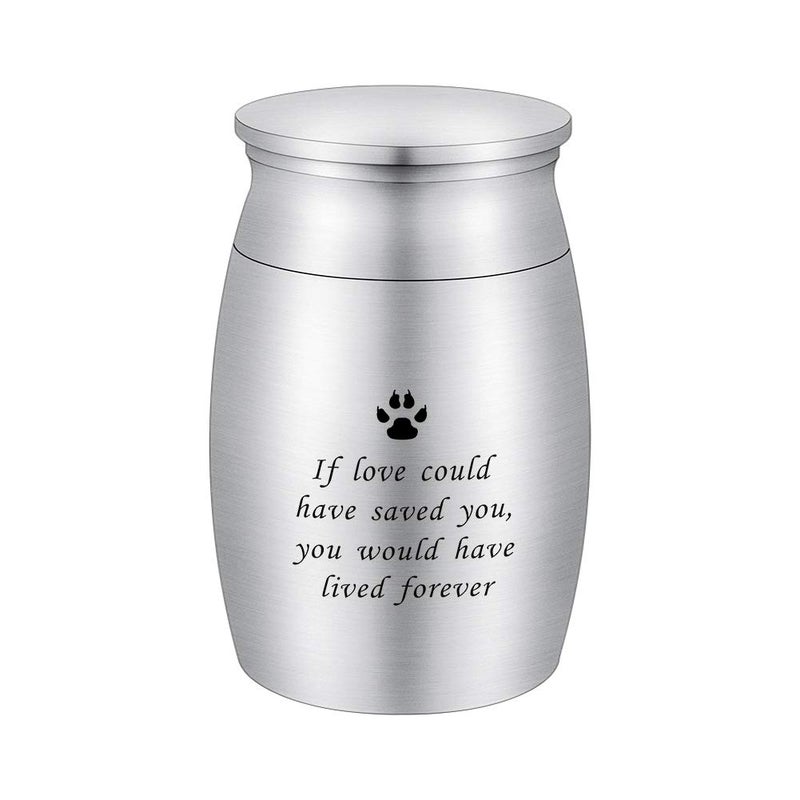 3 Inches Small Keepsake Urn for Pet Dog Ashes Aluminum Mini Cremation Urns for Dog Cat Memorial Ashes Urn for Sharing Fur Friend AshesIf Love Could Have Saved You