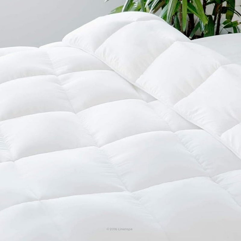 Linenspa 4 Seasons Microfibre Duvet - Ultra Soft All Season Duvet, 220 x 240 cm, White - Image 3