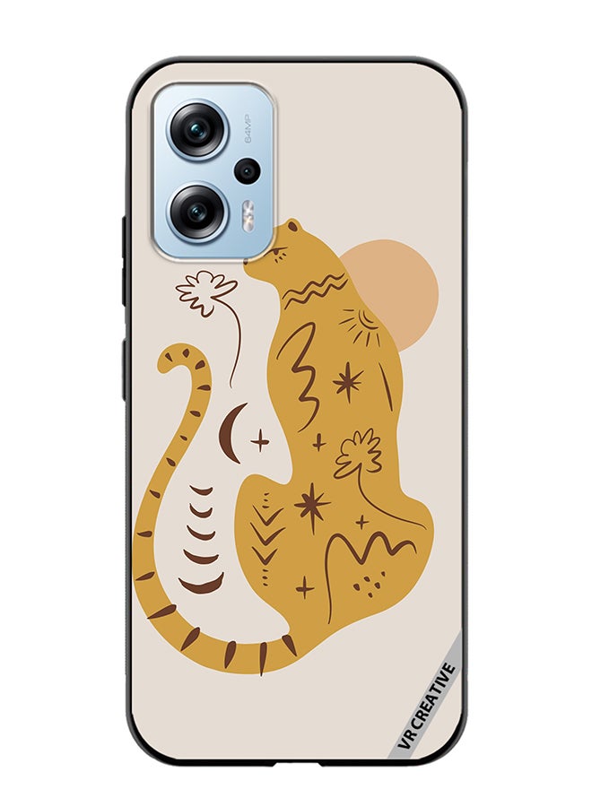 VR CREATIVE Protective Case Cover For Xiaomi Poco X4 GT Boho Cute Leopard Animal Design Multicolour - Image 1