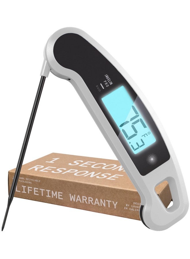 Lavatools Javelin® PRO Duo Ultra-Fast 1-Second Professional Digital Instant Read Meat Thermometer for Grill and Cooking, Auto-Rotating Backlit Display, IP65 Water Resistant, NSF Certified - Panda - Image 1
