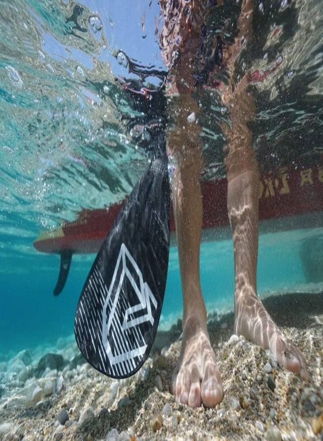 AQUA MARINA قوارب أكوا مارينا الرياضية III قابلة للتعديل من الألمنيوم قابلة للنفخ للوقوف على المجداف، أسود - Image 4