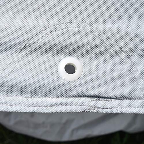 Budge باج - غطاء سيارة محطة المطر SRB-2، خارجي، مقاوم للماء، قابل للتنفس، غطاء سيارة محطة يناسب سيارات المحطة حتى 200 بوصة، رمادي - Image 4