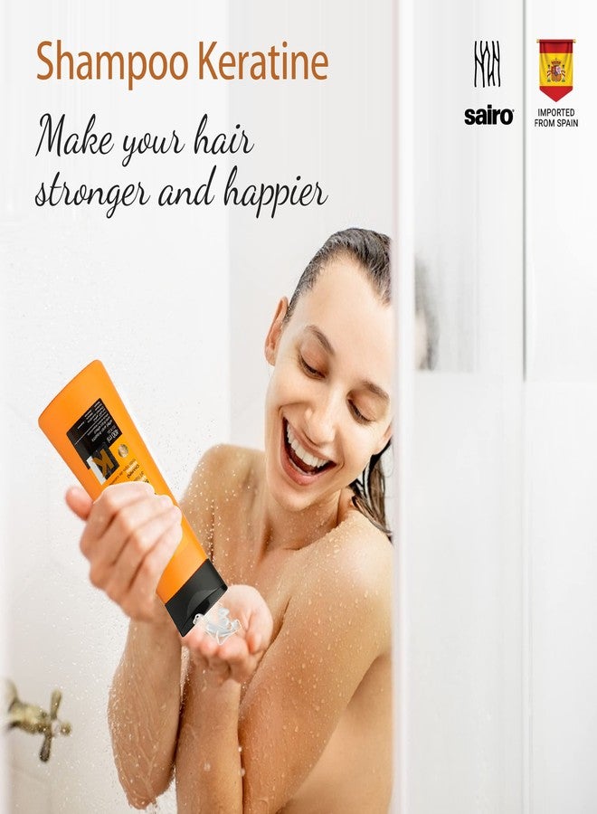 SAIRO Imported Spanish 400ML Keratin Shampoo For All Hair Type, Hair Growth and Hair Fall Control,Silky, Shiny, Smooth Hair Wet Hair Massaging (Imported From Spain) - Image 4