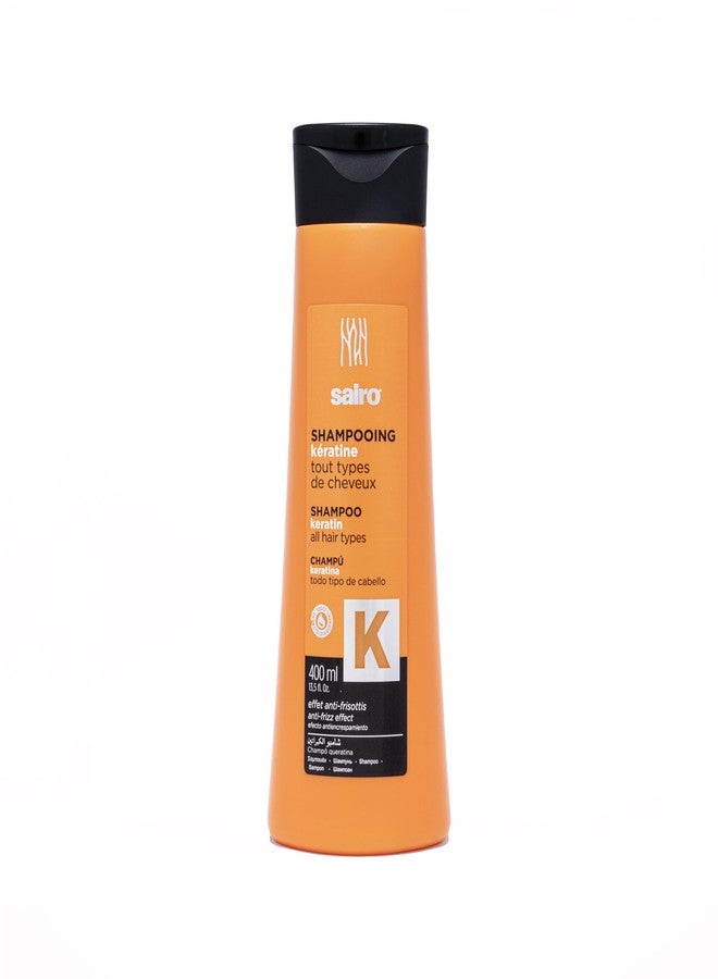 SAIRO Imported Spanish 400ML Keratin Shampoo For All Hair Type, Hair Growth and Hair Fall Control,Silky, Shiny, Smooth Hair Wet Hair Massaging (Imported From Spain) - Image 1