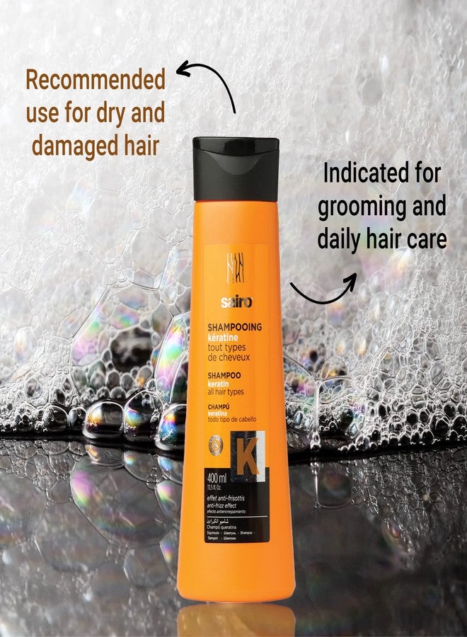 SAIRO Imported Spanish 400ML Keratin Shampoo For All Hair Type, Hair Growth and Hair Fall Control,Silky, Shiny, Smooth Hair Wet Hair Massaging (Imported From Spain) - Image 5