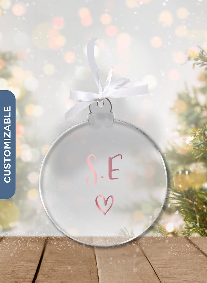 Share the Love Personalised Cloudy Acrylic Christmas Bauble – Custom Festive Ornament for Holiday Décor - Image 2