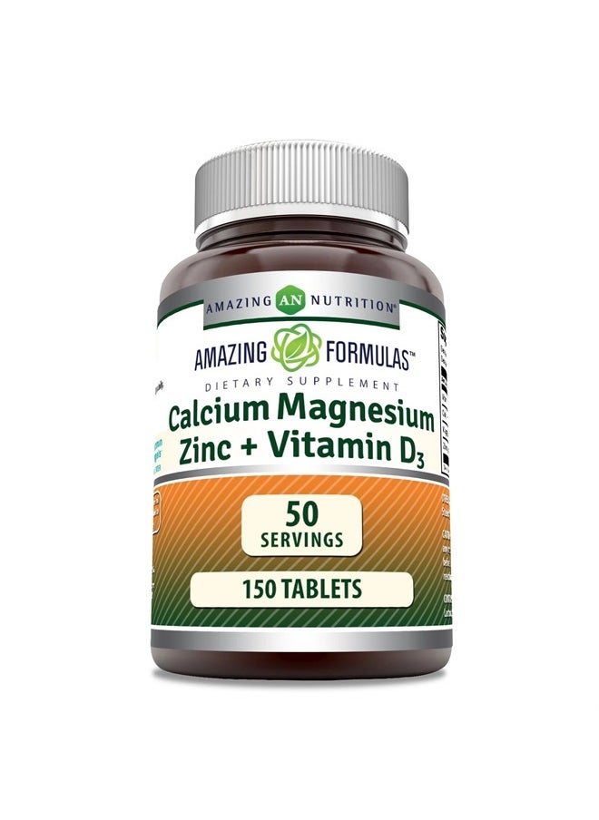 Amazing Formulas Calcium Magnesium Zinc + D3 Supplement | 150 Tablets | Non-GMO | Gluten-Free | Made in USA - pzsku/Z1E707AAC6664E58DEE0FZ/45/_/1715568243/06d1c102-d4d8-40d1-94e0-c896fa7fce0d