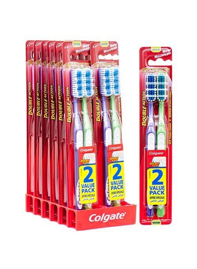 كولجيت فرشاة أسنان كولجيت، عبوة متوسطة الحجم، مكونة من قطعتين، مزدوجة المفعول (3)