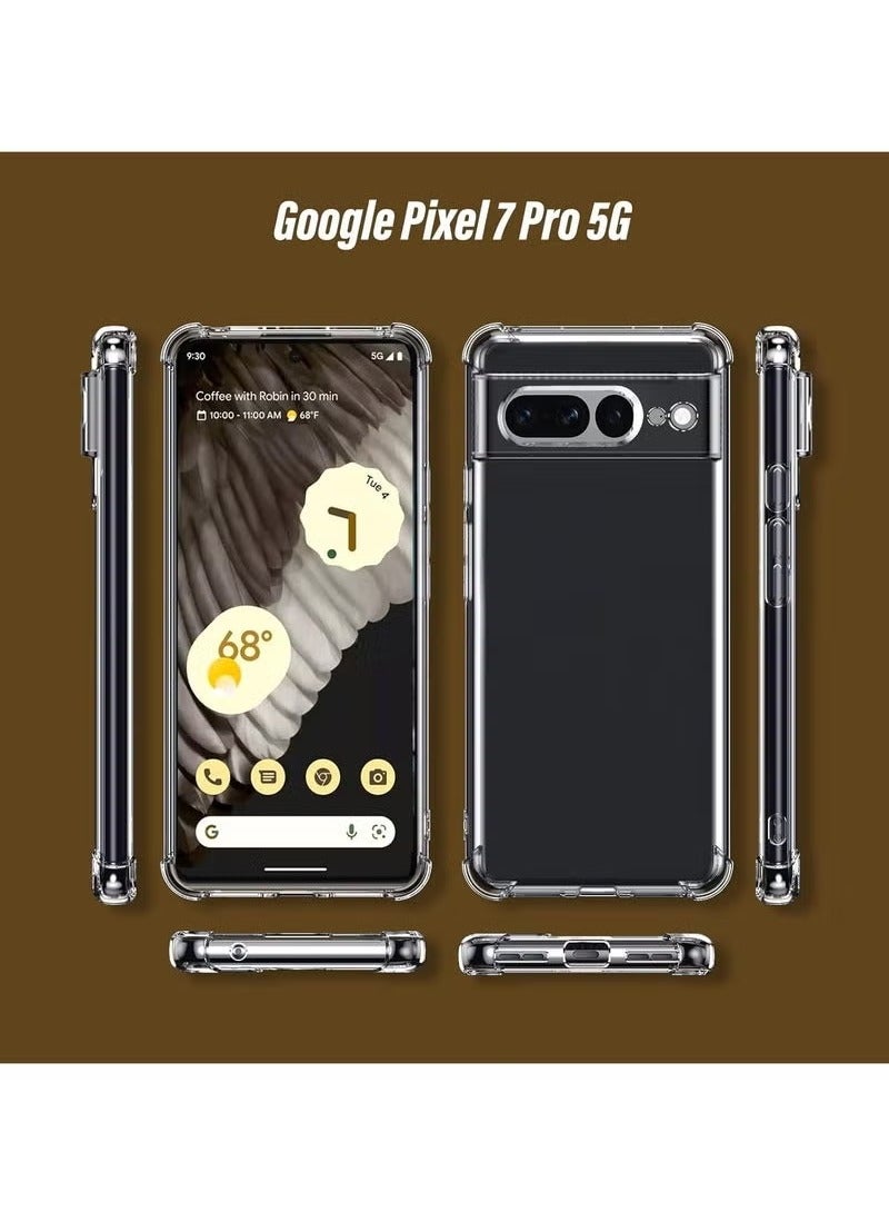 TIGER Google Pixel 7 Pro 5G Case – Transparent Soft Silicone TPU Shockproof Bumper Protective Cover with 1 Piece HD Screen Protector | Slim Fit, Anti-Scratch, Lightweight Case for Pixel 7 Pro | Full Body Protection & Precise Cutouts - Image 3
