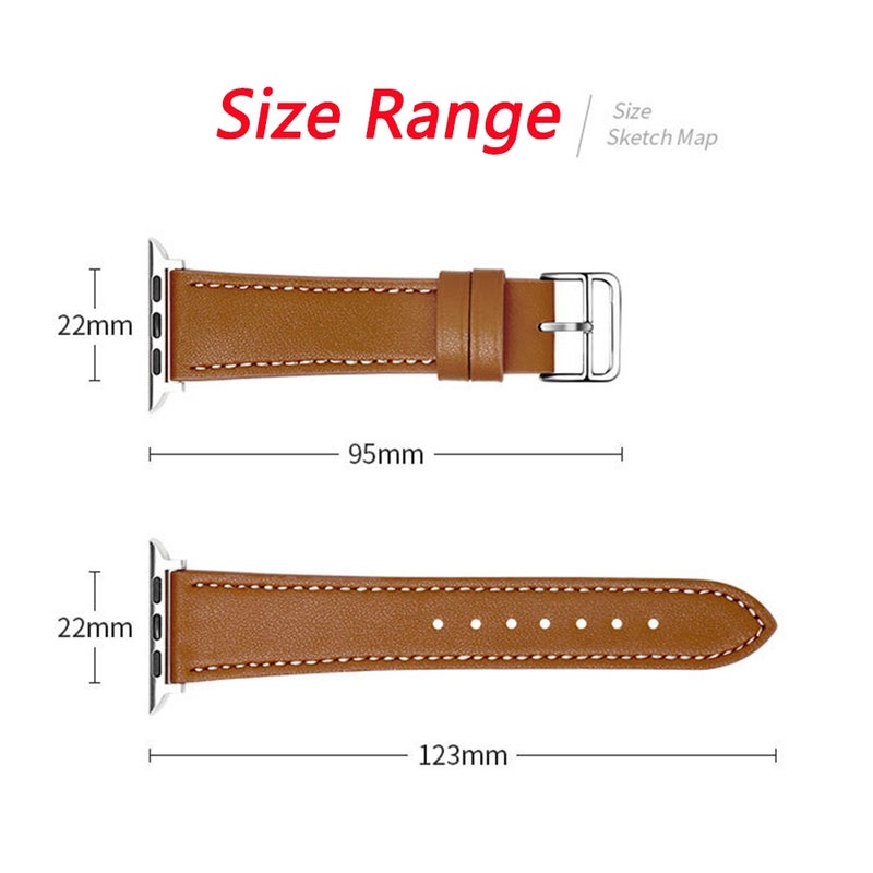 Single Lap Microfiber Leather Watch Band For Apple Watch Series 9&8&7 41mm / SE 3&SE 2&6&SE&5&4 40mm / 3&2&1 38mm(Orange)