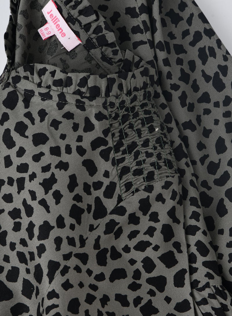 Jelliene فستان مطبوع بالكامل للفتيات 100% فيسكوز، فستان ناعم ومتدفق للفتيات - Image 4