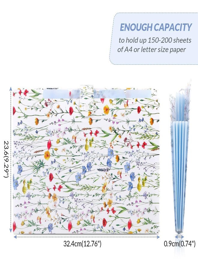 SKYDUE Expanding File Folder with 5 Pockets, Accordion File Organizer,Portable Receipt Paper Documents Organizer,Letter Size Filing Folder School Office Supplies,FreshWhite - Image 5