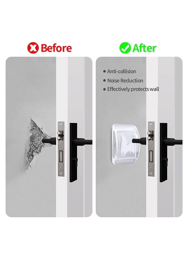 4 Pack 2 Inch Silicone Door Stoppers Wall Protectors, Hollow Design Door Knob Guards with Shock Absorbent Cushioning & Noise Reduction, Multipurpose Wall Bumpers for Home & Office - Image 3