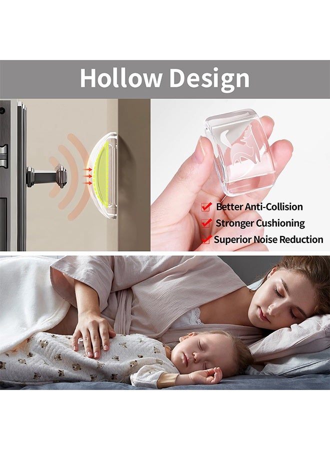 4 Pack 2 Inch Silicone Door Stoppers Wall Protectors, Hollow Design Door Knob Guards with Shock Absorbent Cushioning & Noise Reduction, Multipurpose Wall Bumpers for Home & Office - Image 4