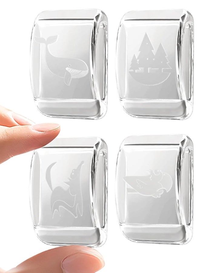 4 Pack 2 Inch Silicone Door Stoppers Wall Protectors, Hollow Design Door Knob Guards with Shock Absorbent Cushioning & Noise Reduction, Multipurpose Wall Bumpers for Home & Office - Image 1