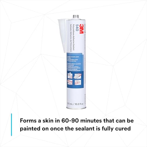 3M Polyurethane Sealant 540 White, Net 10.5 Fluid Ounce Cartridge, (Case of 12) - Image 5