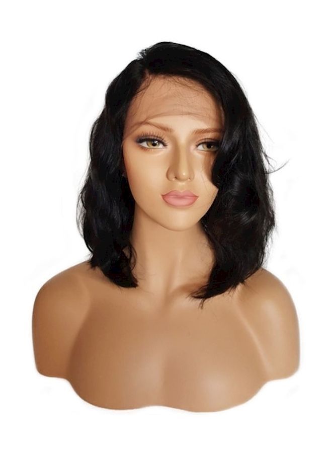 NIBEMINENT Front Curly Hair Wig Black - Image 1
