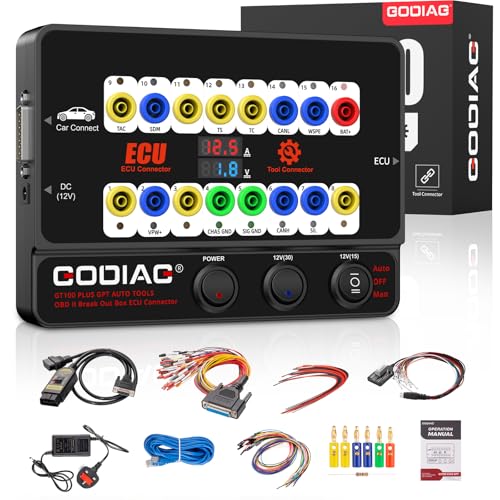 GODIAG GT100 Plus OBD2 Breakout Box, CAN Protocol Detector for ECU Bench Testing Platform, GPT/DOIP/ENET & Car Diagnostics - Image 1