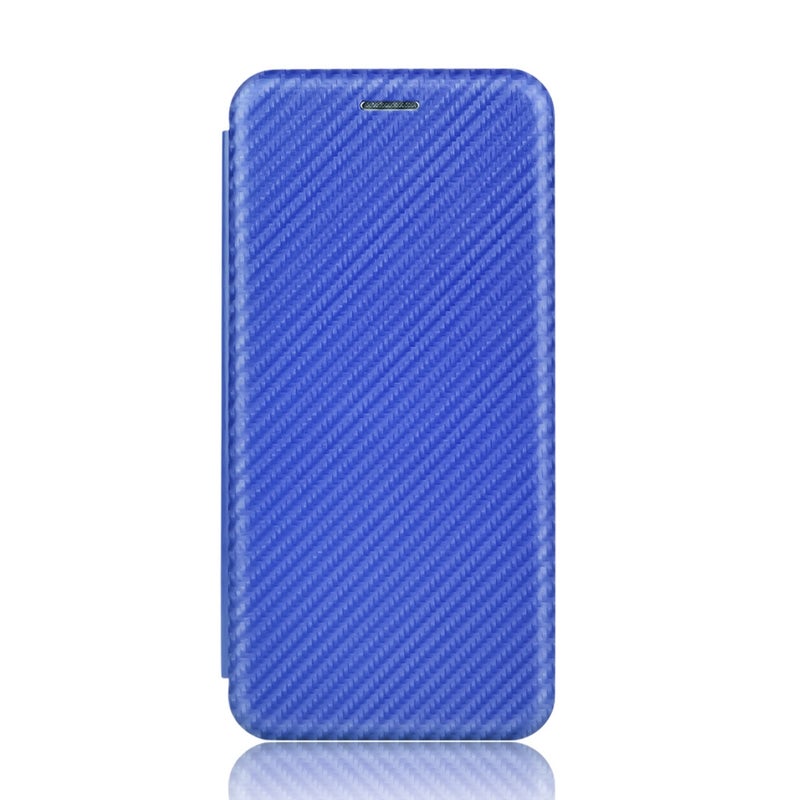 HuHa Protective Cover For Samsung Galaxy A20 (SC-02M) SCV46 Carbon Fiber Texture Horizontal Flip TPU + PC + PU Leather Case with Rope & Card Slot(Blue) - Image 2
