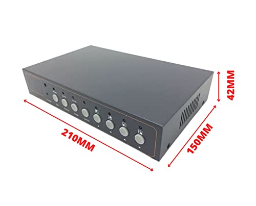 Evertech 8 Channel Analog CCTV Video Multiplexer Color Quad Processor Screen Splitter with Remote Control - Image 4
