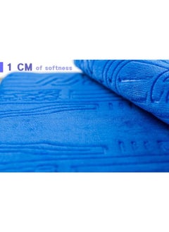Plynox Simply Muslim Prayer Rug - Foldable Travel Prayer Mat with Back Rest Seat Chair & Carrying Pocket - Luxury Prayer Mat Cushioned & Padded Prayer Rug for Salah - Great Ramadan Or Eid Gift (Blue)  - Image 3