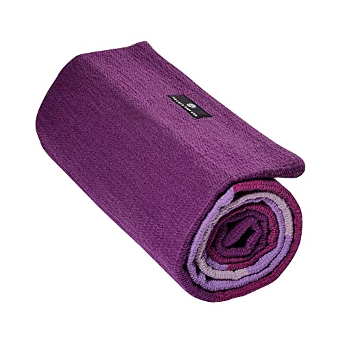 Hugger Mugger Cotton Yoga Rug - Lavender Fields - Absorbent, Grippy Tight Weave, Ashtanga and Hot Yoga Rug, Helps with Slippery Hands and Feet - Image 2