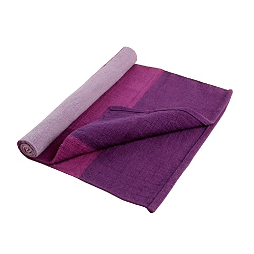 Hugger Mugger Cotton Yoga Rug - Lavender Fields - Absorbent, Grippy Tight Weave, Ashtanga and Hot Yoga Rug, Helps with Slippery Hands and Feet - Image 5