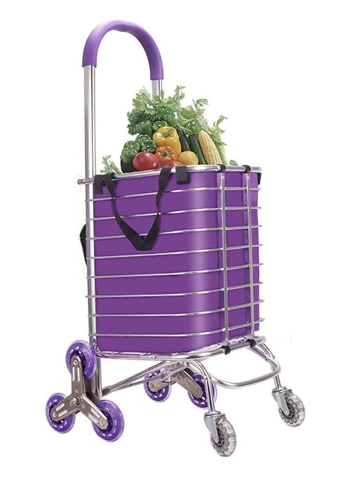Crony 8 Wheels Dual Purpose Shopping Cart Lightweight Shopping Trolley Bag With Seat - Image 1