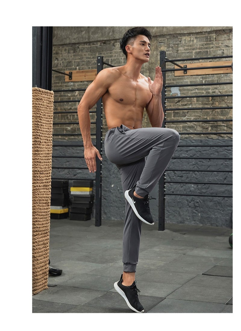 Loquat New Men's Sweatpants Outdoor Bunched Feet Trousers Casual Quick Dry High Spring Sweatpants  - Image 2