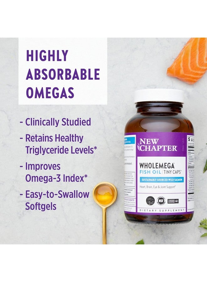 New Chapter Fish Oil Supplement Wholemega Wild Alaskan Salmon Oil With Omega3 + Vitamin D3 + Astaxanthin + Sustainably Caught 90 Ct Tiny Caps  - Image 5