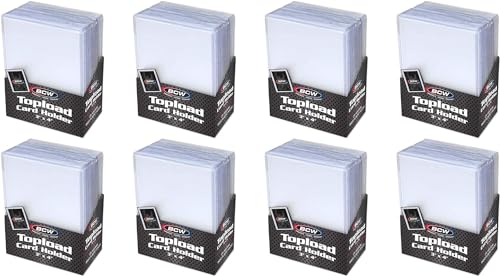 BCW 3x4 Topload Card Holder Standard 200ct Rigid PVC Trading Card Protection for Baseball Cards Football Cards and Trading Cards Like Pokmon and MTG Holds Cards Up to 20pts - Image 1